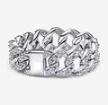 Anillo Plateado Cadena Cubana