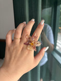 Anillo con Flor Real Orquídea Morada | JOYERÍA BOTÁNICA |
