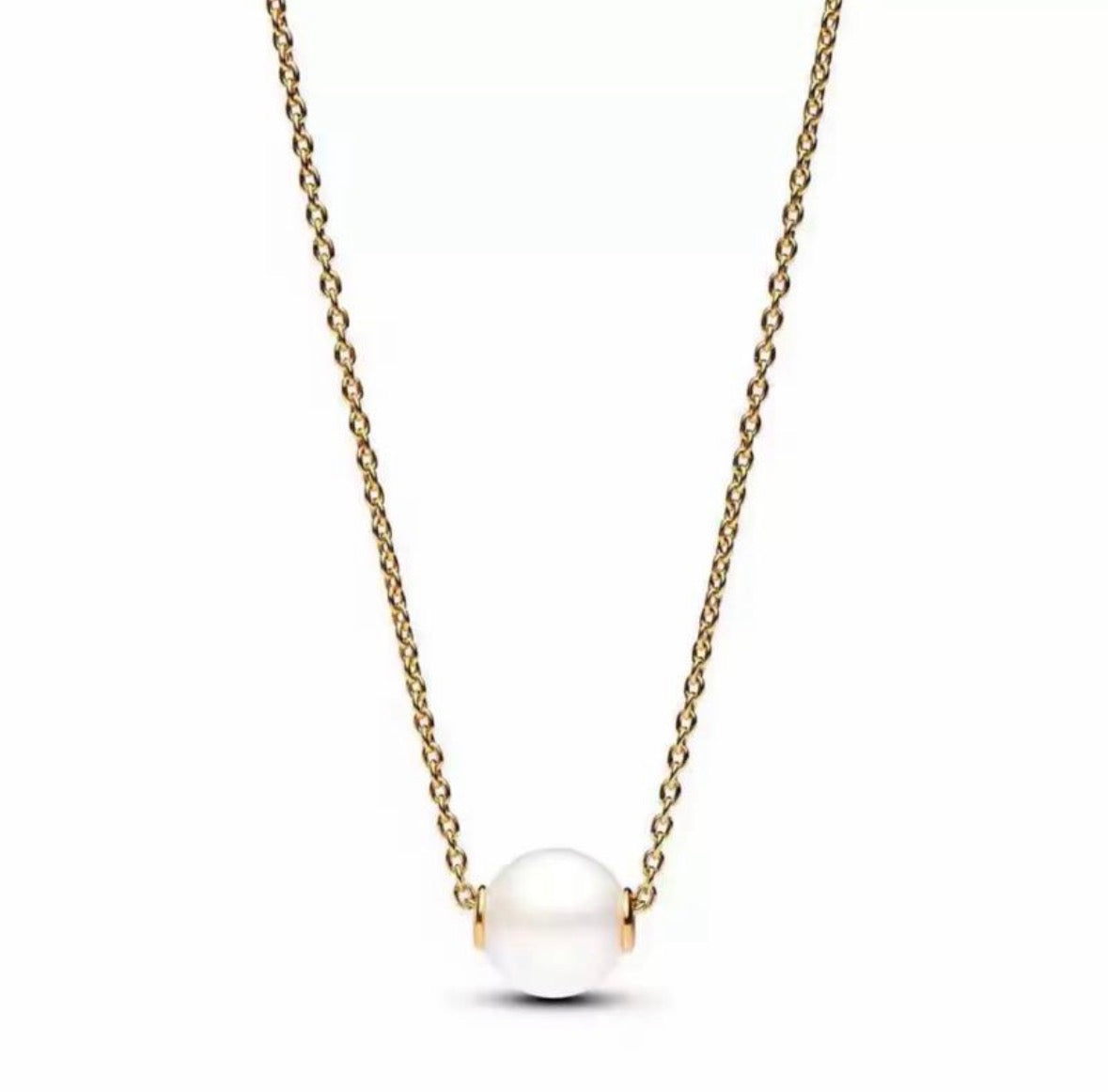 Collar Dorado con Perla