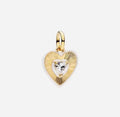 Charm Dorado Corazón Resina Brillante