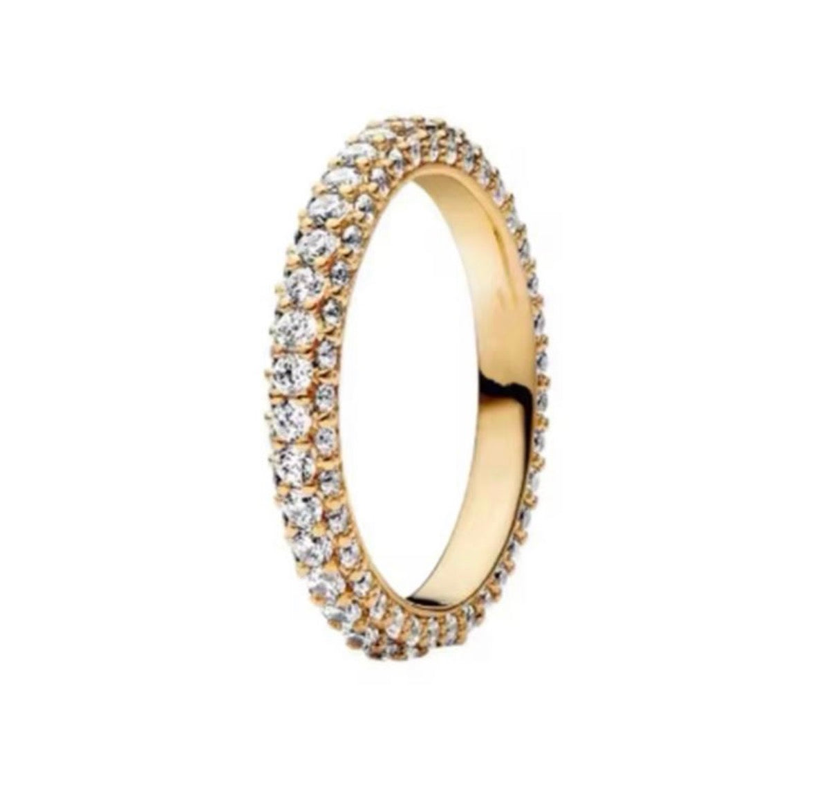 Anillo Dorado con Circonitas