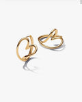Pendientes Dorados Corazón orgánico Modelo Grande