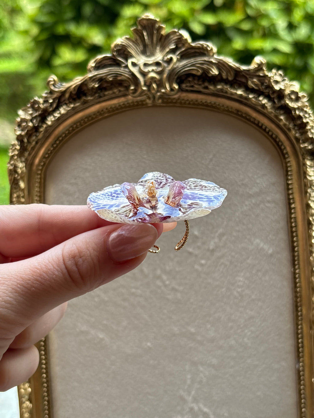 Anillo con Flor Real Orquídea Morada | JOYERÍA BOTÁNICA |